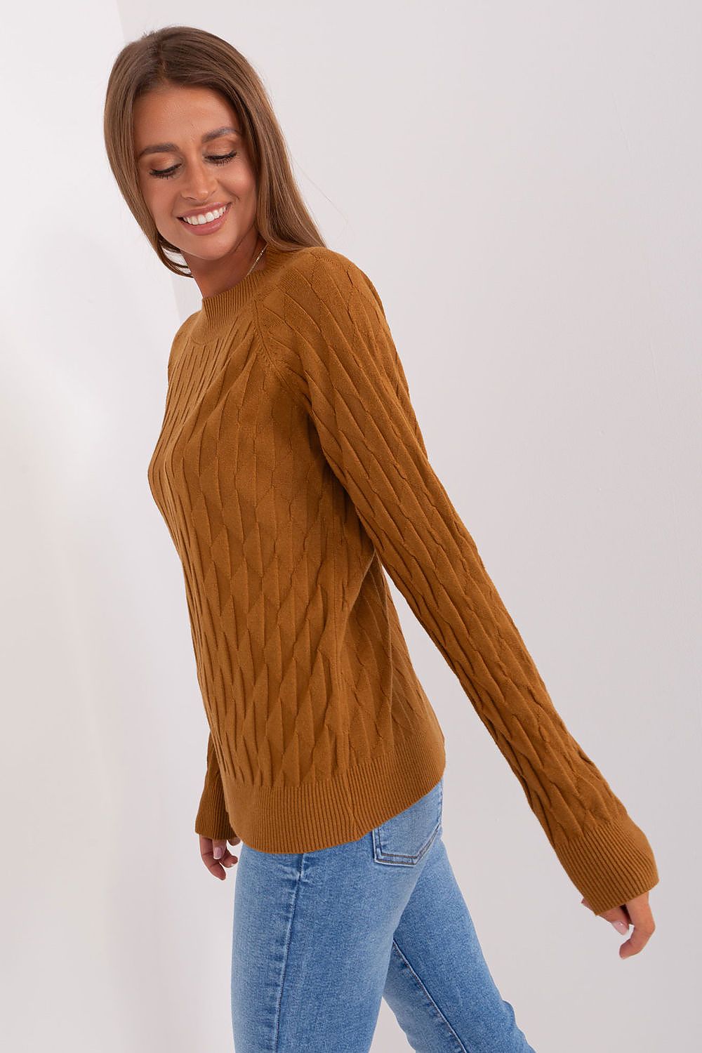   Sweter Damski Model AT-SW-2326.37X Light Brown - AT 