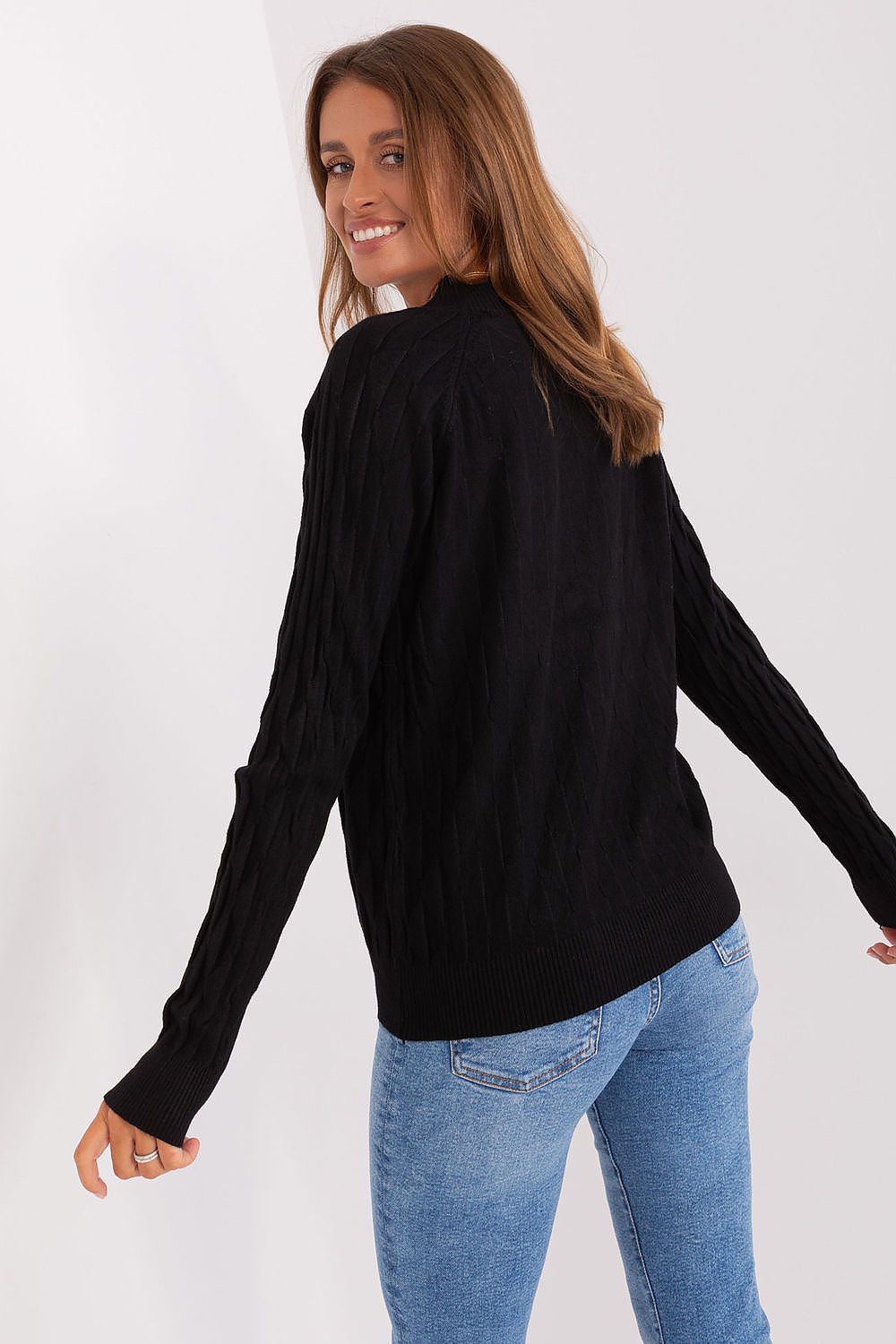   Sweter Damski Model AT-SW-2326.37X Black - AT 