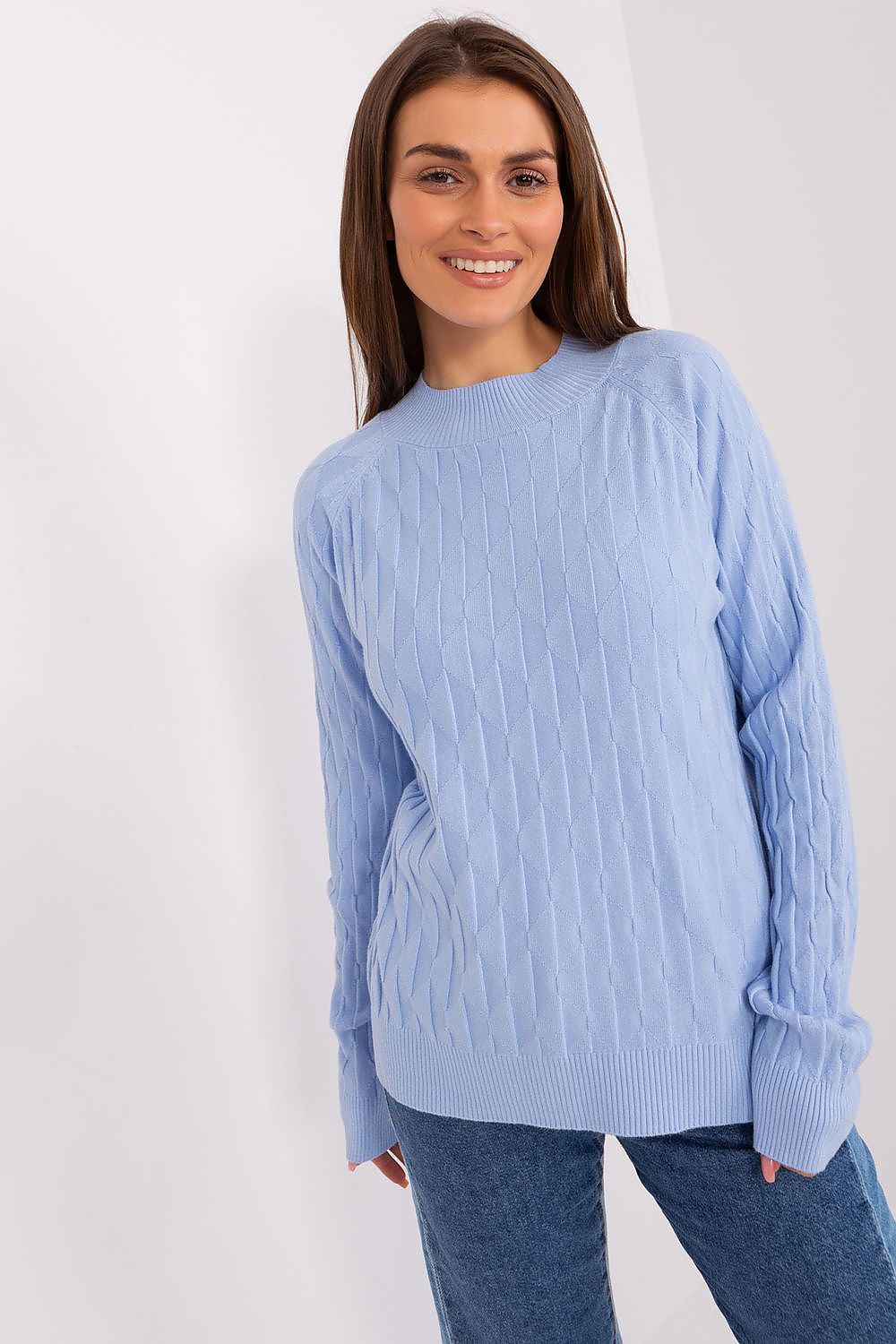   Sweter Damski Model AT-SW-2326.37X Light Blue - AT 