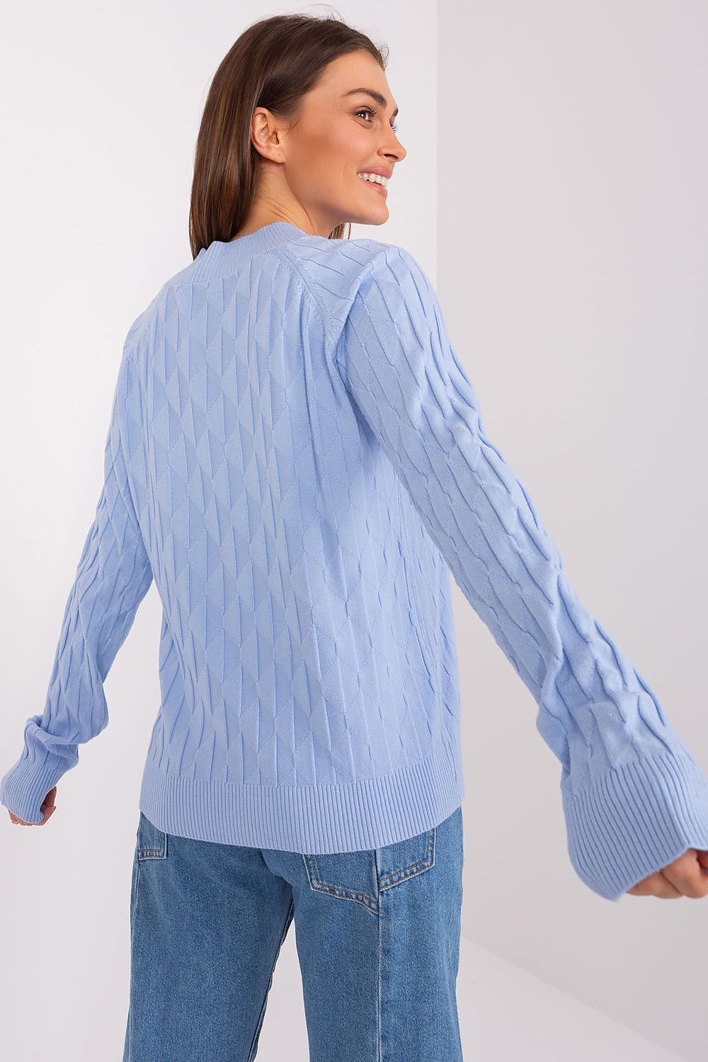   Sweter Damski Model AT-SW-2326.37X Light Blue - AT 